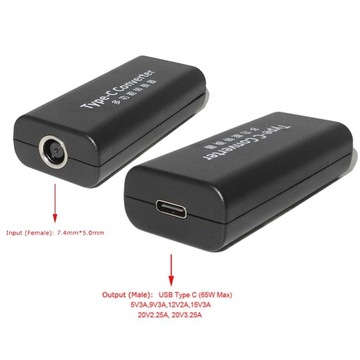 Адаптер питания USB C на адаптер 7,4 x 5,0 мм для