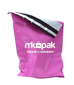 FOLIOPAKI foliopak różowy Z TWOIM NADRUKIEM logo 35x45 100 szt