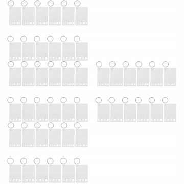 Сублимационный кулон-брелок, пустая доска, 48 шт.