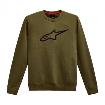 BLUZA ALPINESTARS AGELESS CREW MILITARY GREEN/BLACK M