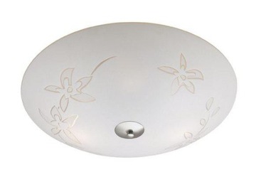 ORCHID Duży plafon 44 cm mrożone szkło okrągły