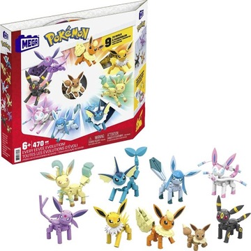 Pokemon Ewolucja Eevee klocki Eevee Evolution Mega Construx GFV85