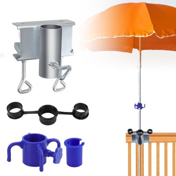 UCHWYT NA PARASOL BALKONOWY PODSTAWA STOJAK NA BALKON METALOWY SOLIDNY