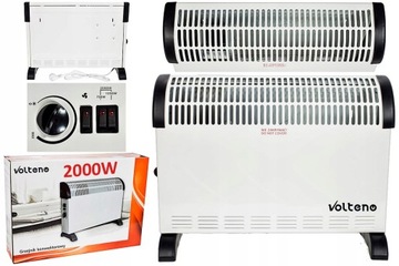 GRZEJNIK ELEKTRYCZNY KONWEKTOROWY TURBO BIAŁY DO POKOJU ŁAZIENKI 2000W