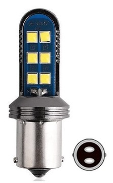 1x BIAŁA ŻARÓWKA P21/5W 1157 BAY15D 12 LED 3030 SMD 12V tylna stop CANBUS