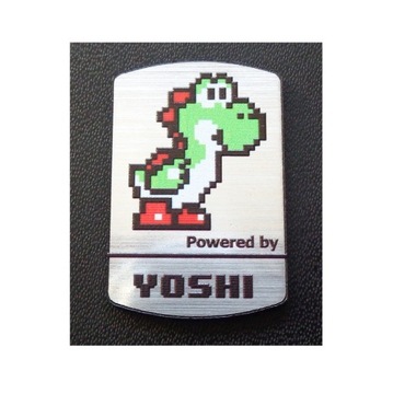 Naklejka YOSHI LOGO wypukłe 19 x 28 mm 429e