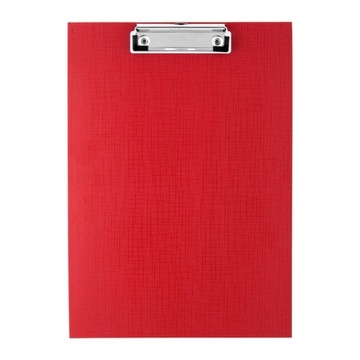 Deska clipboard A4 D.RECT czerwony - PVC, mocny klip, do notatek