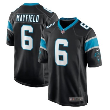 2023 Koszulka Carolina Panthers Baker Mayfield Preto Futebol Americano