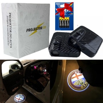 Светодиодный логотип HD 3D CAR Projector Alfa Romeo Giulia Stelvio Giulietta 4c Mito