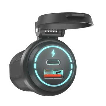 USB Charger Socket PD Type C + QC 3.0 12V/24V