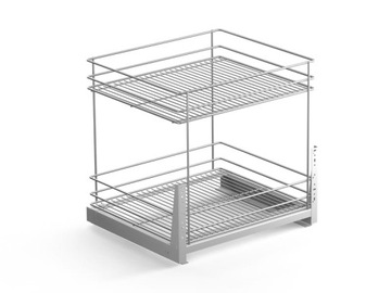 Cargo 60 dwupoziomowe srebrny miękki domyk MD MINI