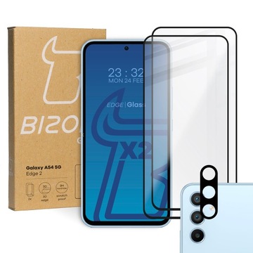 2x Szkło + szybka na aparat BIZON do Galaxy A54 5G
