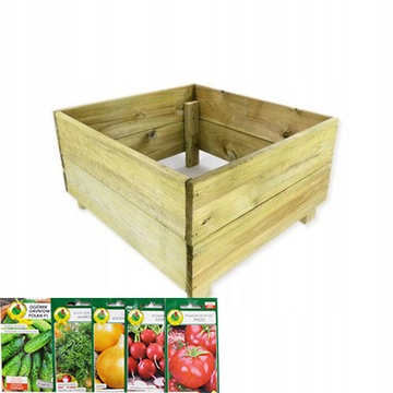 WARZYWNIAK SKRZYNIA NA WARZYWA ZIELNIK INSPEKT 64x60x29cm + nasiona