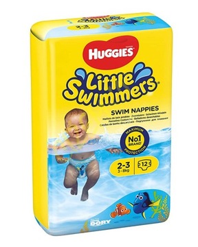 12x HUGGIES PIELUCHOMAJTKI DO PŁYWANIA 2-3 3-8 KG