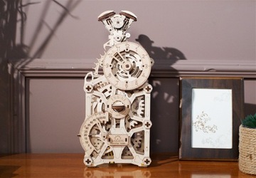 Пазл UGEARS Двигатель Часы 3D
