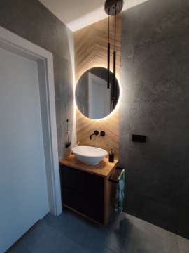 КРУГЛОЕ ЗЕРКАЛО С ПОДСВЕТКОЙ, диаметр 80 см, ДЛЯ ВАННОЙ КОМНАТЫ