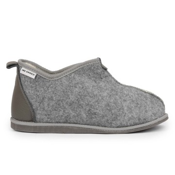 Ireshoes kapcie męskie filcowe szare wełna naturalna r.42