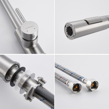 Смеситель для кухни Смеситель для мойки с выдвижным изливом 50СМ, со съемным аэратором