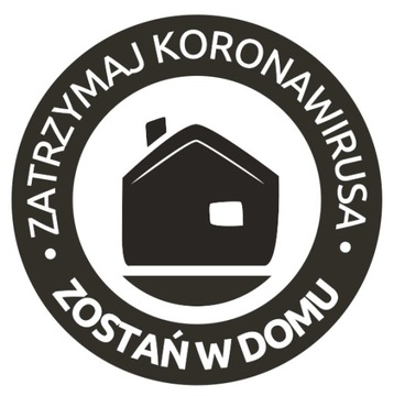 NAKLEJKA NA PODŁOGĘ 30cm ZOSTAŃ W DOMU