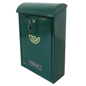 Skrzynka na listy metalowa 40x25x10cm ZIELONA