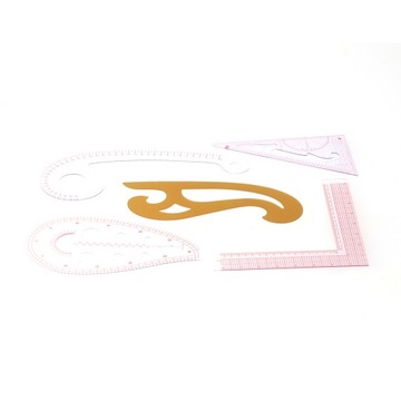 Кривая линейка, набор из 5 предметов, набор режущих линеек для