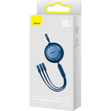 Кабель Baseus — USB-C microUSB Lightning 100 Вт 3 в 1