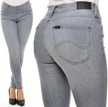 LEE spodnie REGULAR skinny GREY jeans SCARLETT _ W31 L31