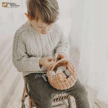 ПАСХАЛЬНАЯ КОРЗИНКА, МИШКА, ПЛЕТЕННАЯ КОРЗИНА С УШАМИ ДЛЯ ПОКОЛЕНИЯ, 15 СМ НАТУРАЛЬНЫЙ