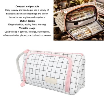 Холщовый пенал Двухслойный пенал большой вместимости Beautiful HR