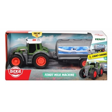 DICKIE FARM TRAKTOR FENDT Z PRZYCZEPKĄ NA MLEKO 26