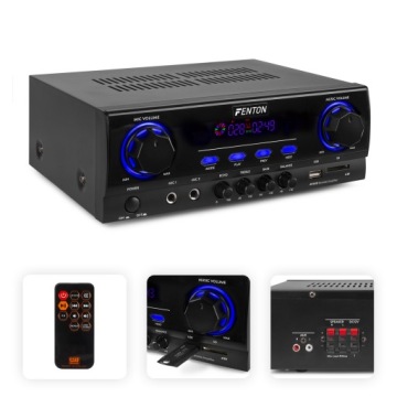 Wzmacniacz multimedialny karaoke BT USB 2x 200W