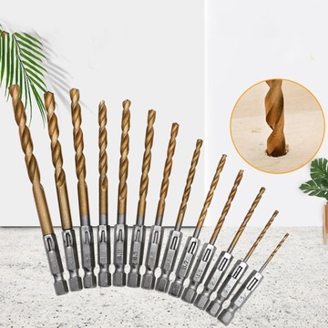 Набор сверл с шестигранным хвостовиком, 13 шт., деревообрабатывающие инструменты, спиральное сверло