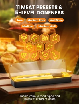 Цифровой умный Bluetooth-термометр для мяса с приложением