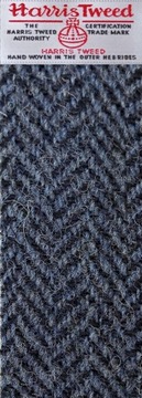 ТЕМНО-СИНИЕ подтяжки с узором «ЕЛОЧКА» и ПУГОВИКАМИ HARRIS TWEED WOOL