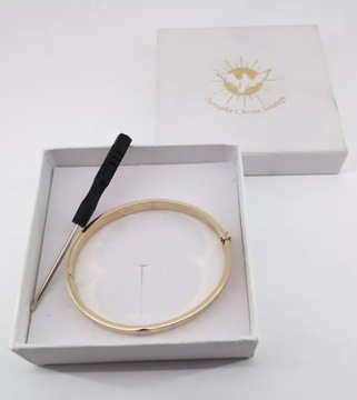 ZŁOTA BRANSOLETKA SZTYWNA + ŚRUBOKRĘT 10,88G