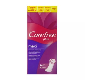 CAREFREE PLUS MAXI WKŁADKI HIGIENICZNE DŁUGIE 20szt