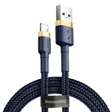 USB-КАБЕЛЬ BASEUS STRONG ДЛЯ LIGHTNING IPHONE IPAD ПЛЕТЕННЫЙ КАБЕЛЬ 2.4A 100см