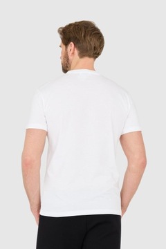 DSQUARED2 Biały bawełniany t-shirt z małym logo L