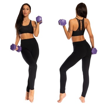 Legginsy SPORTOWE bambusowe FITNESS ocieplane