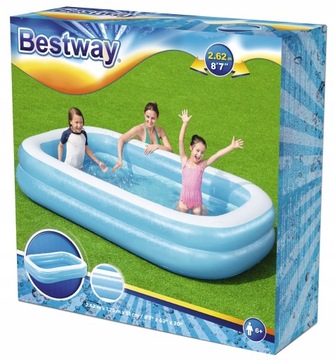 BASEN DMUCHANY OGRODOWY 262x175x51cm BESTWAY 54006