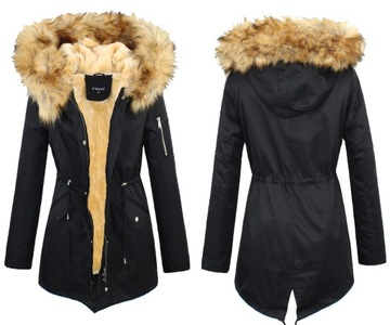 Зимняя куртка-парка С ЦВЕТАМИ МЕХА - M