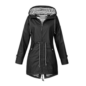 Hoodie Soft Woman Jacket Waterproof Coat Running Outwear M Size Black