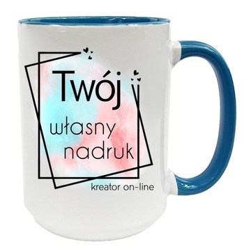 FOTO KUBEK Z TWOIM WŁASNYM NADRUKIEM ZDJĘCIEM LOGO DUŻY PREZENT 440ML