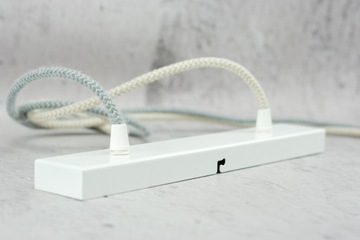 Двойная матовая белая металлическая крышка для чашки с розеткой, 30 см, лампа-паук