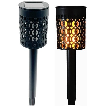 LAMPA SOLARNA OGORODWA WBIJANA POCHODNIA EFEKT OGIEŃ PŁOMIEŃ 5.5x36CM 6 LED