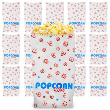 OPAKOWANIA TOREBKI NA POPCORN MAŁE 10x22cm 200szt