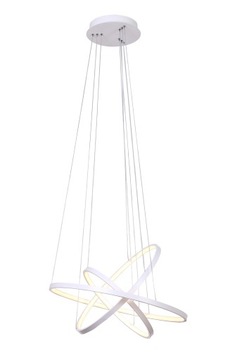 LAMPA WISZĄCA 3 RINGI pierścienie SUFITOWA żyrandol 60W LED BIAŁY 4000K
