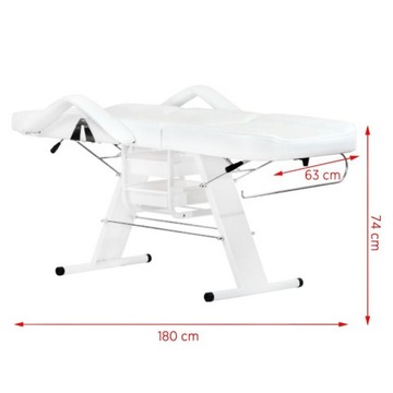 КОСМЕТИЧЕСКОЕ КРЕСЛО А 202 С БЕЛЫМИ ПОДДОНАМИ