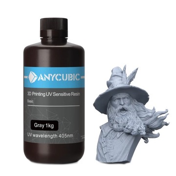 Żywica UV Anycubic Standard Basic Gray Grey Szara 1l 1kg