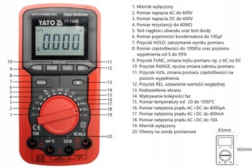 ЦИФРОВОЙ ИЗМЕРИТЕЛЬ последовательности фаз НАПРЯЖЕНИЕ YATO